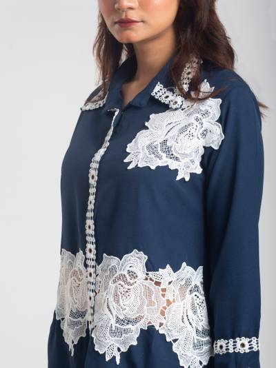 ROYAL BLUE EMBROIDERY CO ORD SET